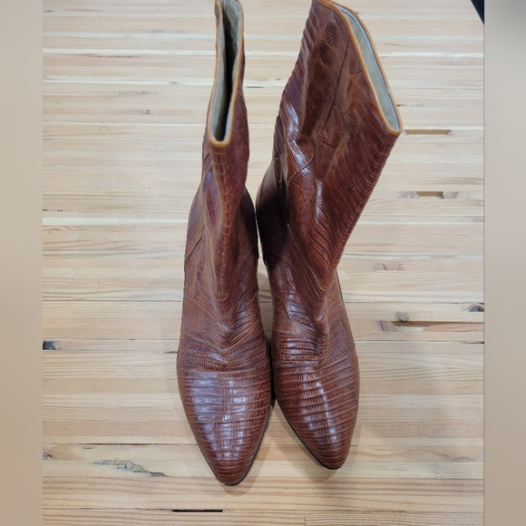 Vintage Ferraro Lizard Leather Boots - Picture 5 of 8